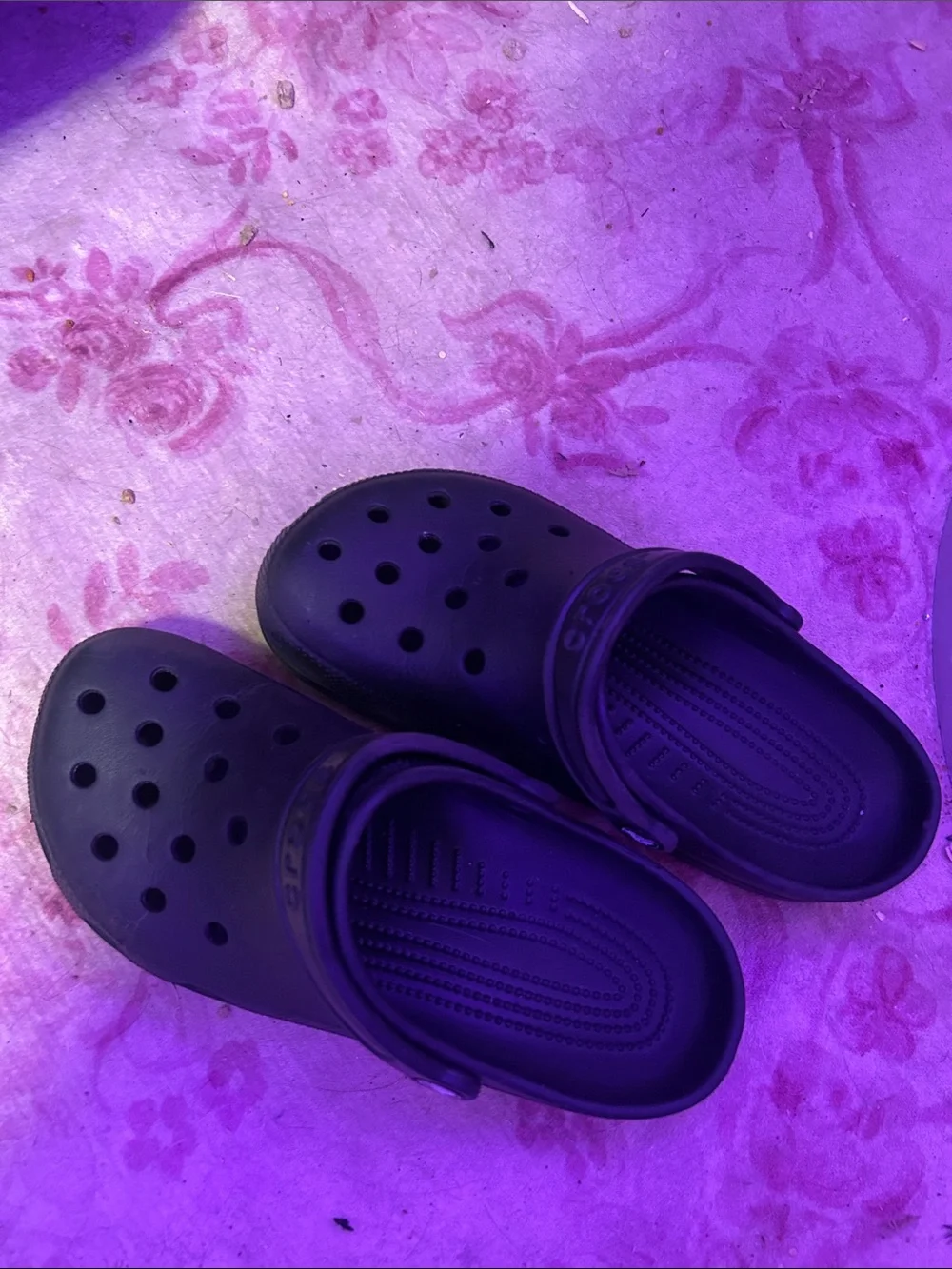 CROCS Kids Black Slip-On Clog with Heel Strap